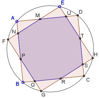 Two squares in circle - problem