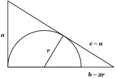 Pythagorean theorem, semicircle
