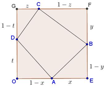 Quadrilateral in Square - solution 2
