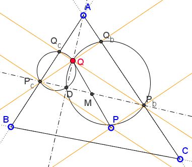 Traces of isogonal points on the sides of a triangle are concyclic - solution
